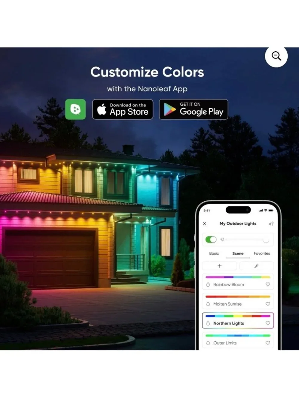 Nanoleaf 16.6ft Outdoor Lights Expansion Pack RGBICW Matter